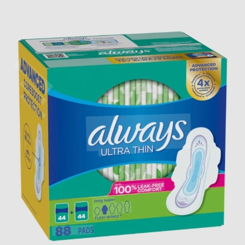 New Always Ultra Thin Long Suoer Pads Sz 2 88 Count